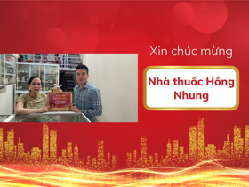 Chúc mừng: Nhà thuốc Hồng Nhung đã trúng giải đặc biệt “MUA HÀNG Á ÂU, TRÚNG VÀNG 9999” tháng 5/2023